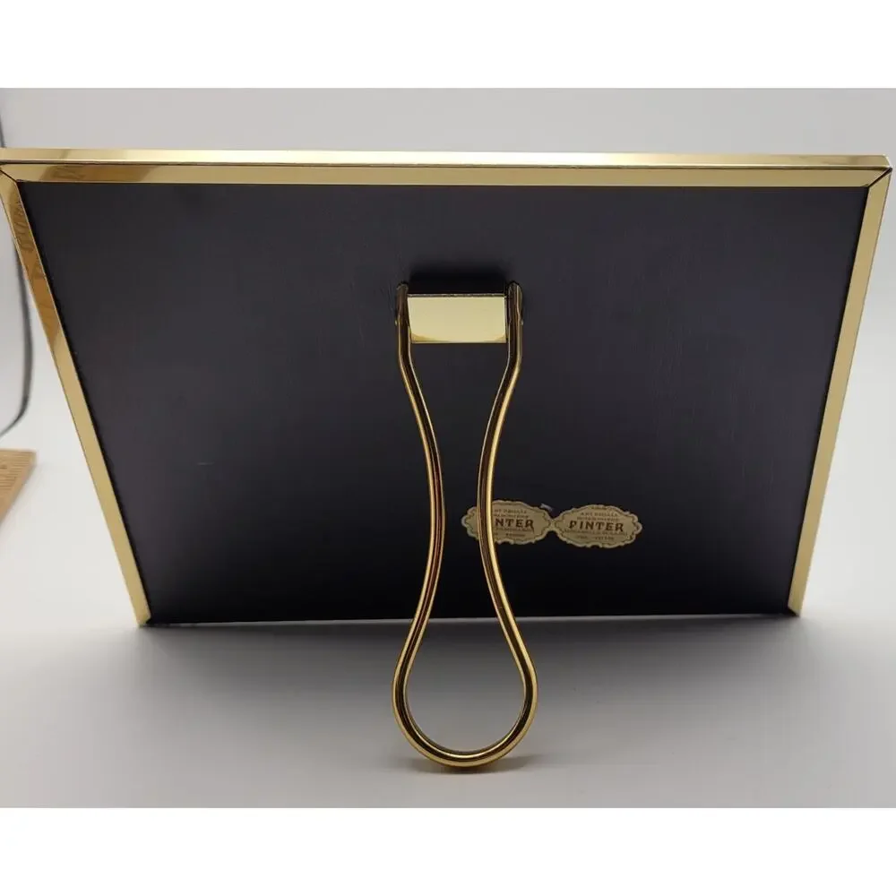 MCM white and gold double picture frame